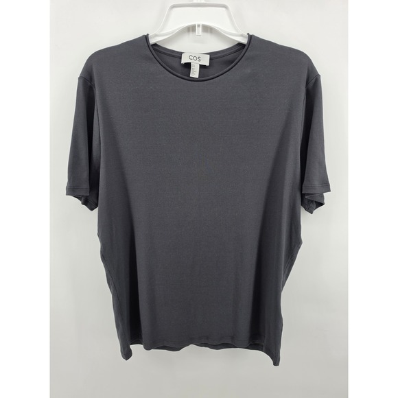 Tops - COS Charcoal Grey Crew Neck T-Shirt Relaxed Fit Short Sleeve XL